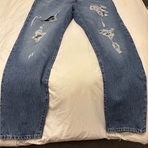 Levi's Relaxed Fit Distressed Blue Jeans